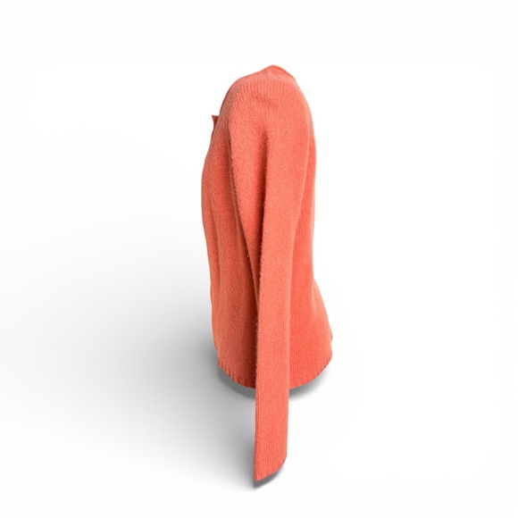 Garnet Hill Orange Button-Up Cardigan - Picture 4 of 8